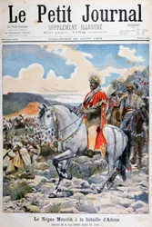 Negus von Äthiopien, Menelik II., in der Schlacht von Adoua, 1898