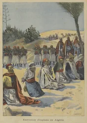 Französische Kolonialtruppen exekutieren Spione in Algerien