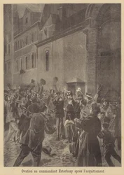 Ovationen für Major Esterhazy nach seinem Freispruch