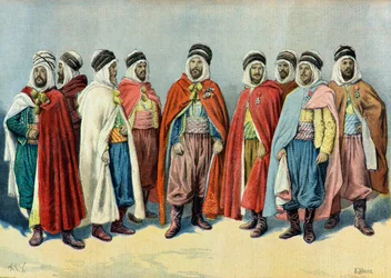 Porträt von arabischen und tunesischen Häuptlingen 1896 (Gravur)