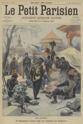 Der Boxeraufstand: Ein Lager französischer Soldaten in der Nähe der Gräber chinesischer Kaiser