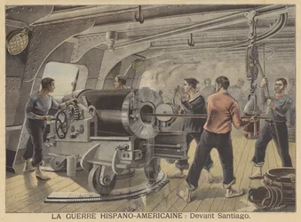 Der Spanisch-Amerikanische Krieg: an Bord eines Kriegsschiffs vor Santiago de Cuba