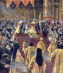 Die Krönung von Zar Nikolaus II. und Zarin Alexandra von Russland