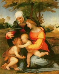 Madonna mit Kind: St. Elisabeth und der kleine St. Johannes der Täufer