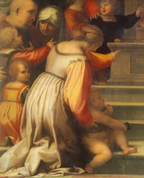 Unsere Liebe Frau der Barmherzigkeit von Bartolomeo della Porta, bekannt als Fra Bartolomeo (1472-1517), (Detail)