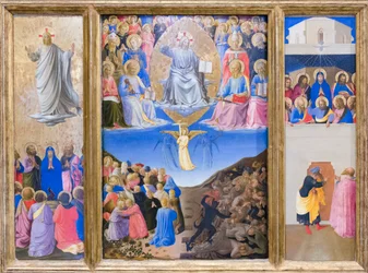 Triptychon (Himmelfahrt, Jüngstes Gericht, Pfingsten)