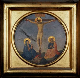 Kreuzigung Christi zwischen der Jungfrau und Maria Magdalena