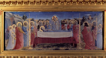 Das Begräbnis der Jungfrau. Predelle (Malerei auf Holz) 1435