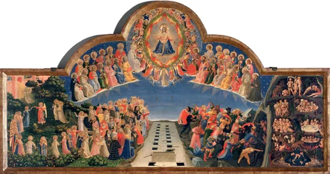 Das Jüngste Gericht Jesus Christus in einer Mandorla