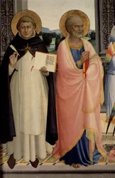 Polyptychon des Heiligen Dominikus, eine Madonna mit Kind und Heiligen darstellend