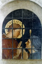 Der heilige Laurentius bekehrt seinen Kerkermeister, frühes 15. Jahrhundert