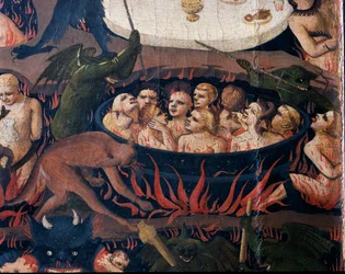 Das Jüngste Gericht: Hölle - Die Seelen der Verdammten werden in den Kreisen der Hölle gefoltert, 1432-1435