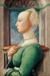 Profilporträt einer jungen Frau, ca. 1445