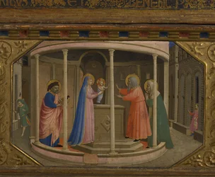 Die Darstellung im Tempel, Der Verkündigungsaltar mit 5 Predella-Szenen, 1430-1432