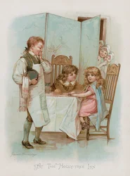 Im Holly-Tree Inn (Chromolithografie)