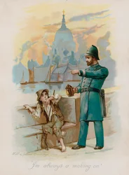 "Ich bin immer unterwegs" (Chromolithografie)