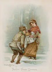 Trotty Vecks Abendessen (Chromolithographie)