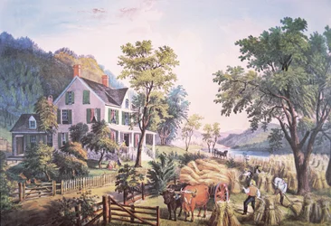 Amerikanische Farm Szene
