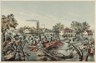 Hochwasser im Mississippi, veröffentlicht 1868