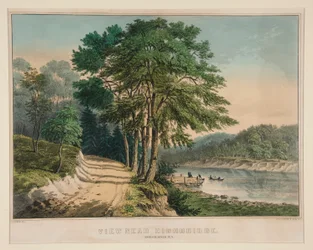 Ansicht in der Nähe von Highbridge. Harlem River, N.Y.