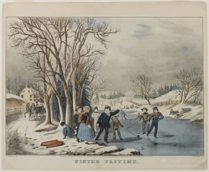 Wintervergnügen, graviert von Nathanial Currier, 1855