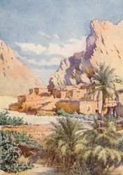 Das Rote Dorf, El Kantara (Farblithografie)