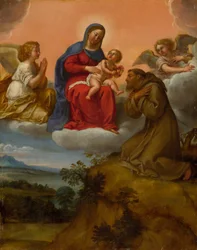 Jungfrau und Kind, verehrt von St. Franziskus