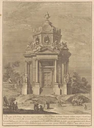 Die Prima Macchina für die Chinea von 1782: Der Tempel des Janus, erbaut von Numa Pompilius