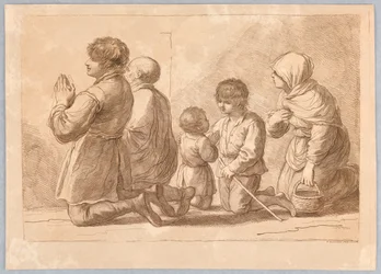 Eine Familie beim Beten