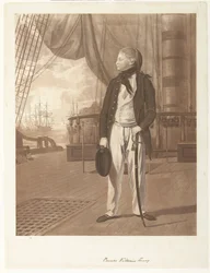Porträt von Prinz William Henry an Bord eines Kriegsschiffs der britischen Royal Navy
