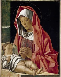 Die Jungfrau, die das Kind anbetet