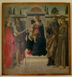 Madonna und Kind mit Maria Magdalena, Johannes dem Täufer, St. Zenobius und St. Franziskus