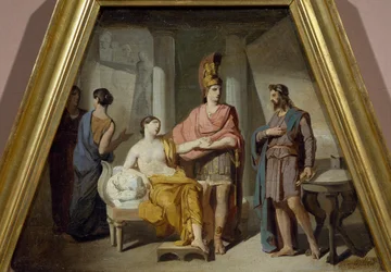 Alexander überlässt seine Geliebte Campaspe an Apelles, von Francesco Coghetti