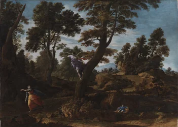 Landschaft mit dem Engel, der Hagar erscheint und sie zum Brunnen führt