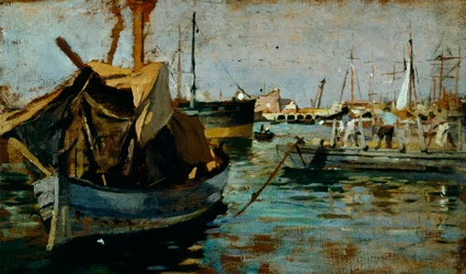 Bei der Arbeit im Hafen von Livorno