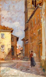 Auf der Straße in Volterra