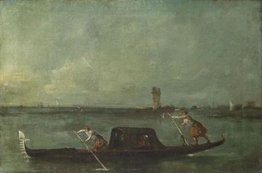 Eine Gondel auf der Lagune bei Mestre, nach 1780