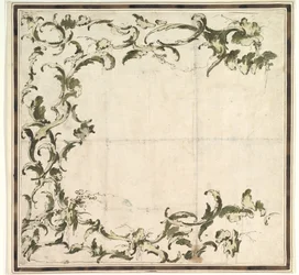 Entwurf für ein Rahmungsmotiv, 1712-93