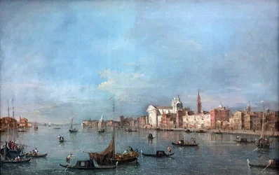 Blick auf den Giudecca-Kanal nach Nordwesten mit den Zattere