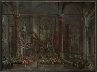 Pontifikalzeremonie in SS. Giovanni e Paolo, Venedig, 1782