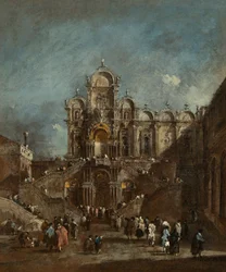 Temporäre Tribüne auf dem Campo San Zanipolo, Venedig