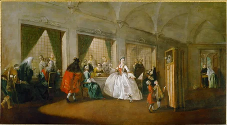 Das Parlatorio, der Sprechsaal der Nonnen von San Zaccaria, Venedig