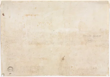 Drei Skizzen von Bögen (verso)