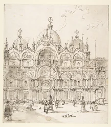 Ansicht der Piazza mit der Basilika San Marco