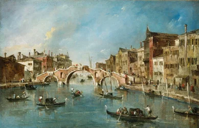 Blick auf den Cannaregio-Kanal in Venedig