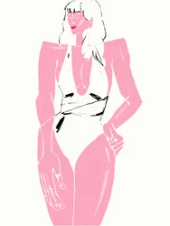 Pinke Modeillustration
