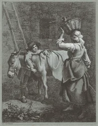 Hirtenjunge spricht mit einem Bauernmädchen, 1764