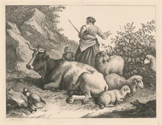 Stehende Schäferin mit einem Kind, nach 1776