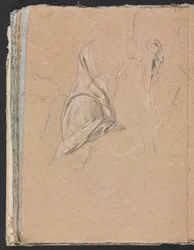 Verona Skizzenbuch: Draperiestudie mit linker Hand Seite 56, 1760