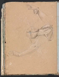 Verona Skizzenbuch: Weibliche Arme und Hände mit Draperie Seite 82, 1760